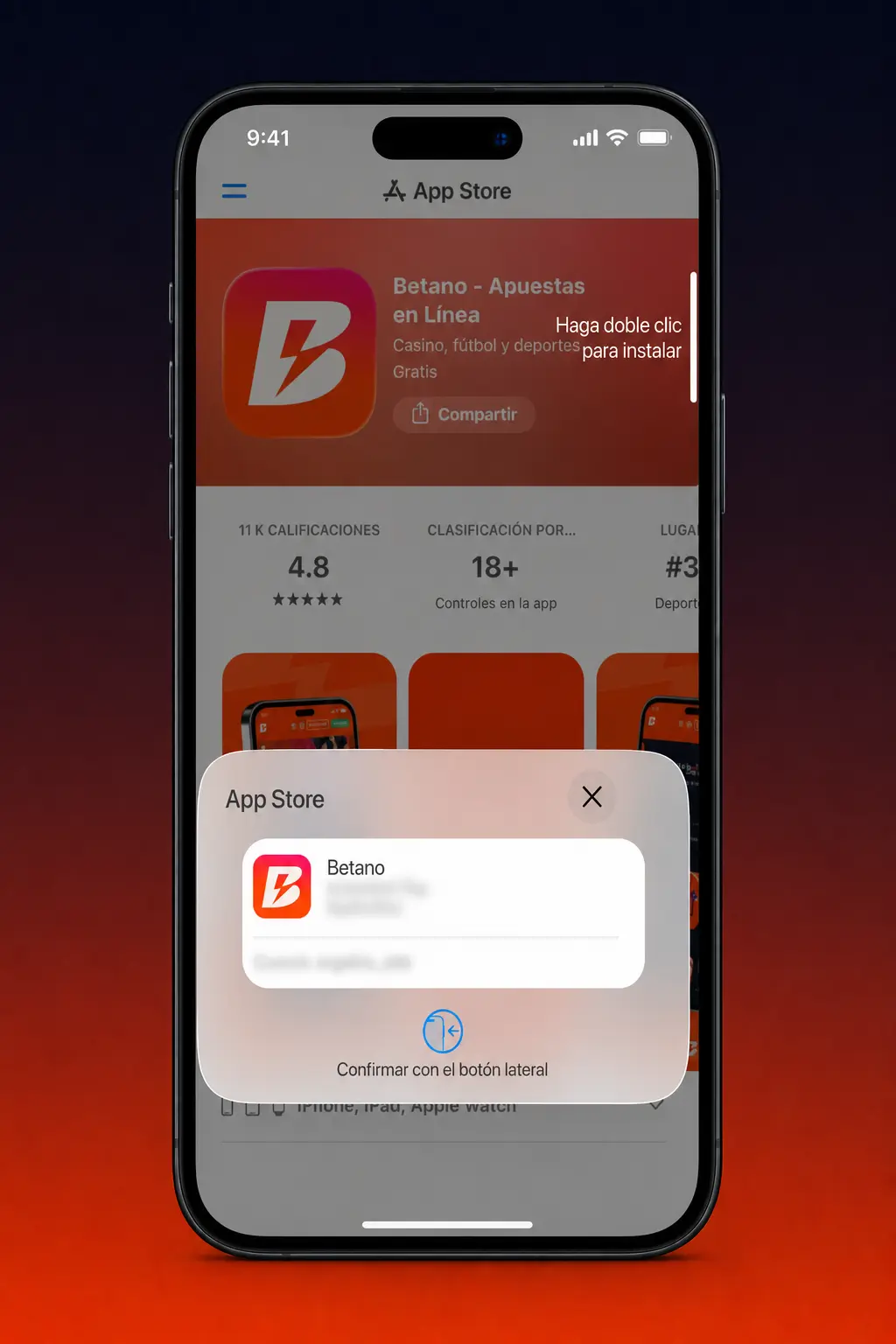 Pasos para instalar la app web de Betano en iPhone o iPad usando Safari y la opción "Agregar a pantalla de inicio"